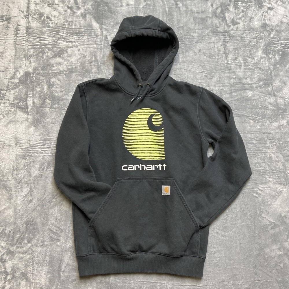 Carhartt Loose Fit Rain Defender Hoodie Men's Size Small Black Logo